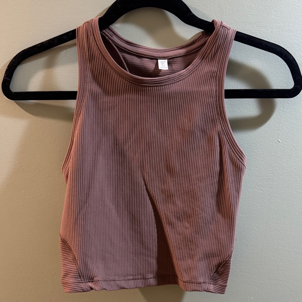 Ribbed Mauve Tank Top